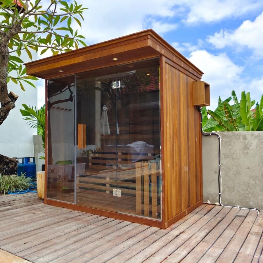 Ruang Sauna Kayu Ulin 1.5x2x2 mtr